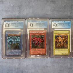 CGC YU-GI-OH Egyptian God Cards Secret GBI-001 GBI-002 GBI-003 set Holo RARE - Image 1