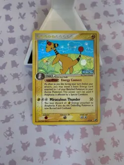 Ampharos 1/115 EX Unseen Forces Pokemon Card, Reverse Holo Rare Stamped - Image 1