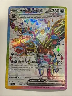 Hydreigon ex Ultra Rare SV08: Surging Sparks 223/191 NM Pokemon TCG - Image 1