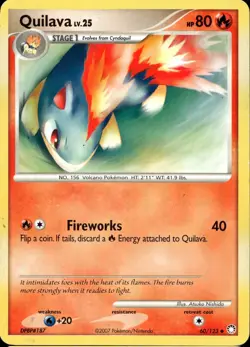 Quilava 60/123 Uncommon DP Mysterious Treasures Pokemon - Image 1