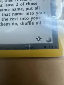 POKEMON ARCADE GAME 83/111 NON-HOLO RARE NEO GENESIS DAMAGED - Image 4