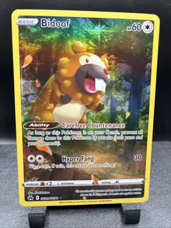 Bidoof GG29/GG70 Crown Zenith: Galarian Gallery Holo-NM Pokemon TCG - Image 1