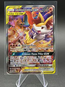 Pokemon Charizard & Braixen GX Tag Team Black Star Promo SM230 TCG - Image 1