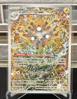 Pokemon TCG Surging Sparks Magneton SVP 159 Scarlet & Violet Black Star Promo - Image 1