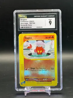 CGC 9 Mint Slugma Skyridge Reverse Holo Pokemon 99/144 - Image 1