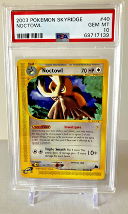 2003 Pokemon Skyridge Noctowl 40/144 PSA 10 GEM MINT - Image 1