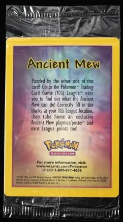SEALED ANCIENT MEW Limited Edition RARE HOLO Pokemon The MOVIE 2000 - Image 2