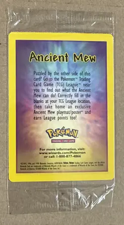 2000 Pokemon Movie Ancient Mew Promo Card Sealed Unopened - Image 2