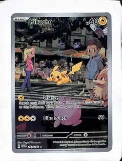 Pikachu 173/165 MEW-en SV:151 Illustration Rare Pokemon TCG NM - Image 1