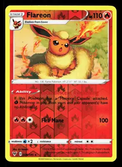 Flareon 026/185 Vivid Voltage LP Reverse Holo Pokemon Card TCG - Image 1