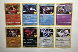 POKEMON CELEBRATIONS 25TH ANNIVERSARY HOLO RARE 8 CARD LOT Ho Oh Lugia Dialga + - Image 1