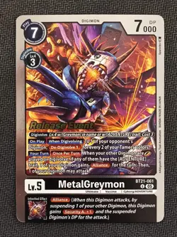 Digimon Card Game - MetalGreymon - BT21-061 ENG - Release Event - Image 1