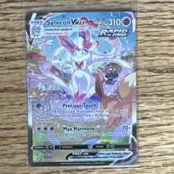 Pokemon Sylveon VMAX Secret Rare Full Art Holo 212/203 Evolving Skies Card - Image 1