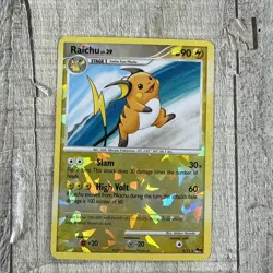 Pokemon TCG Raichu 3/17 Pop Series 9 Rare Cracked Ice Reverse Holo Card HP - Image 2