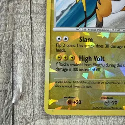 Pokemon TCG Raichu 3/17 Pop Series 9 Rare Cracked Ice Reverse Holo Card HP - Image 5