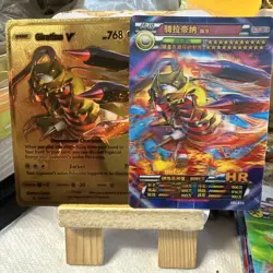 Pokemon Giratina V GOLD Fan Art DISPLAY Card MINT CONDITION. - Image 1