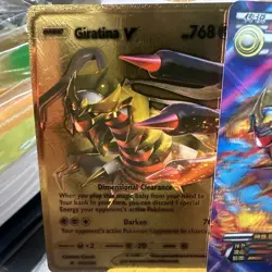 Pokemon Giratina V GOLD Fan Art DISPLAY Card MINT CONDITION. - Image 2