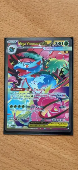 Pokemon Mega Venusaur EX Full Art Holo 177/132 Me01: Mega Evolution Card - Image 1