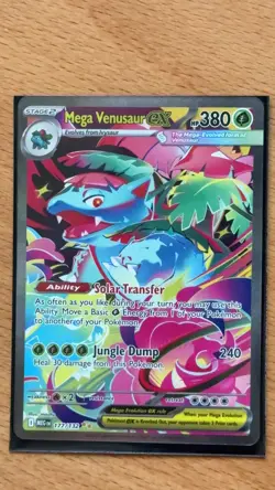 Pokemon Mega Venusaur EX Full Art Holo 177/132 Me01: Mega Evolution Card - Image 2