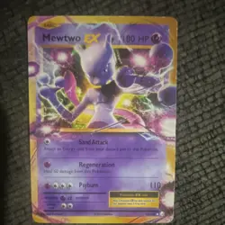 Pokemon TCG Mewtwo EX 52/108 Holo Basic Psychic 180 HP Card 2016 English - Image 1