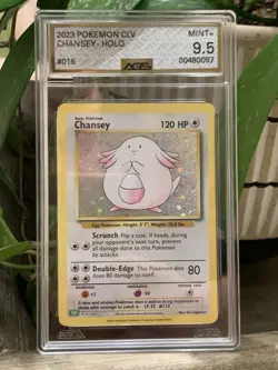 Chansey Holo AGS 9.5 015/034 CLV Classic Pokemon Card 2023 English Graded Slab 1 - Image 1
