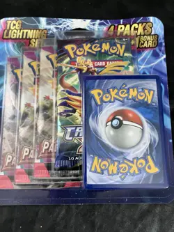 TCG Lightning Set 4 Pack with 1 Bonus Card Pokemon Trading Card Game New Sealed - Image 4