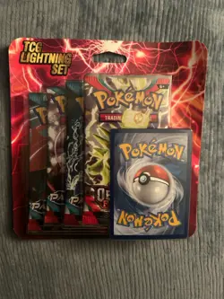 3 Pokemon TCG Lightning Set Packs with 1 Bonus Card 4 Booster Packs Each Sealed - Image 3