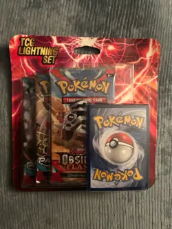 3 Pokemon TCG Lightning Set Packs with 1 Bonus Card 4 Booster Packs Each Sealed - Image 4