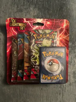 3 Pokemon TCG Lightning Set Packs with 1 Bonus Card 4 Booster Packs Each Sealed - Image 5