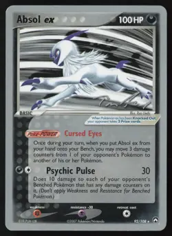 Pokemon Absol ex 92/108 Power Keepers World Championship 2007 Non-Holo (LP - HP) - Image 1