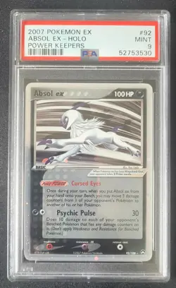 PSA 9 Absol 92/108 ex Power Keepers Holo Pokemon TCG Card - Image 1