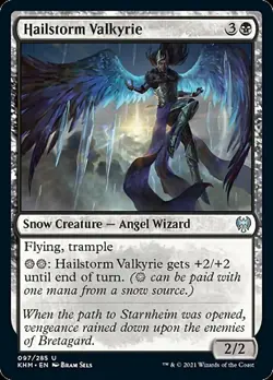 MTG Kaldheim U Hailstorm Valkyrie #097 x4 4x PLAYSET - Image 1
