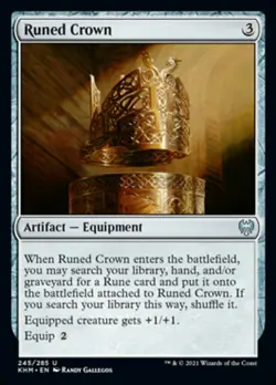 MTG Kaldheim U Runed Crown #245 x4 4x PLAYSET - Image 1