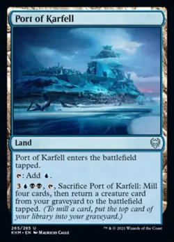 MTG Kaldheim U Port of Karfell #265 x4 4x PLAYSET - Image 1
