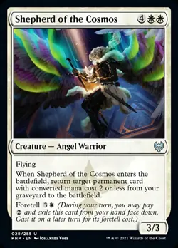 MTG Kaldheim U Shepherd of the Cosmos #028 x4 4x PLAYSET - Image 1