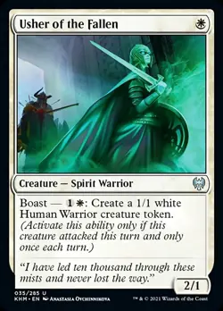 MTG Kaldheim U Usher of the Fallen #035 x4 4x PLAYSET - Image 1