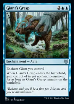 MTG Kaldheim U Giant's Grasp #384 x4 4x PLAYSET - Image 1