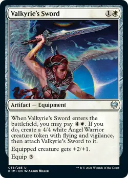 MTG Kaldheim U Valkyrie's Sword #036 x4 4x PLAYSET - Image 1
