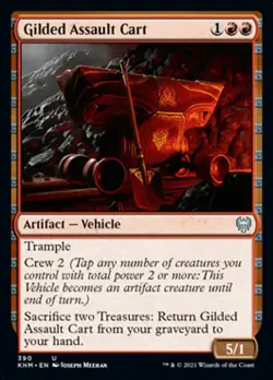 MTG Kaldheim U Gilded Assault Cart #390 x4 4x PLAYSET - Image 1