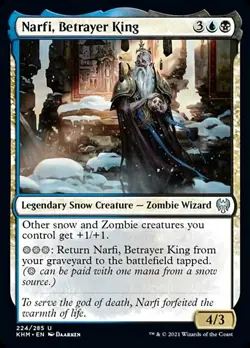 MTG Kaldheim U Narfi Betrayer King #224 x4 4x PLAYSET - Image 1
