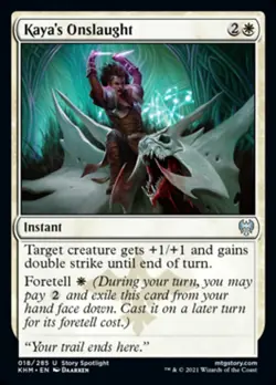 MTG Kaldheim U Kaya's Onslaught #018 x4 4x PLAYSET - Image 1
