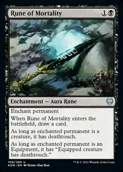 MTG Kaldheim U Rune of Mortality #108 x4 4x PLAYSET - Image 1