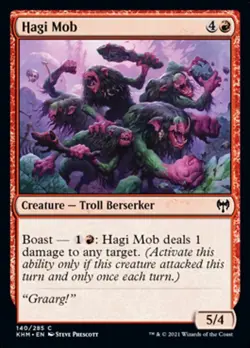 MTG Kaldheim C Hagi Mob #140 x4 4x PLAYSET - Image 1