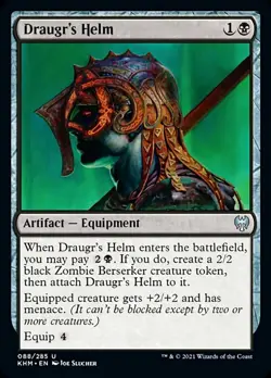 MTG Kaldheim U Draugr's Helm #088 x4 4x PLAYSET - Image 1