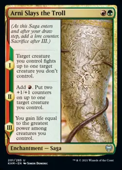 MTG Kaldheim U Arni Slays the Troll #201 x4 4x PLAYSET - Image 1