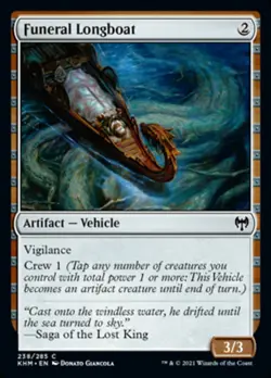 MTG Kaldheim C Funeral Longboat #238 x4 4x PLAYSET - Image 1