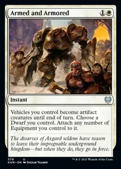 MTG Kaldheim U Armed and Armored #379 x4 4x PLAYSET - Image 1