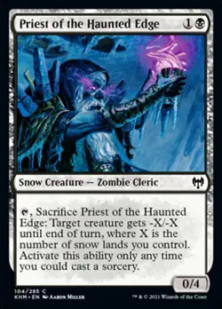 MTG Kaldheim C Priest of the Haunted Edge #104 x4 4x PLAYSET - Image 1