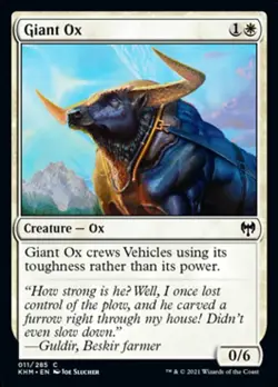 MTG Kaldheim C Giant Ox #011 x4 4x PLAYSET - Image 1