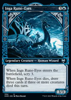 MTG Kaldheim *FOIL* Showcase U Inga Rune-Eyes #304 - Image 1